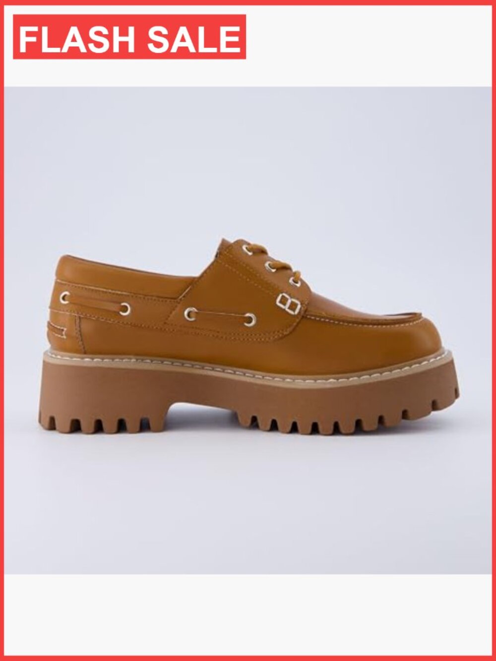 Chunky Boat Loafer - Memory Foam, Wide Widths, Premium Vegan Leather, 1.5in Heel - Picture 4 of 7